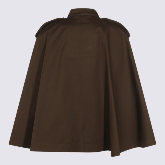 25FW 버버리 본딩 코튼 트렌치 케이프 8113209 C1764 JUNIPER - BURBERRY