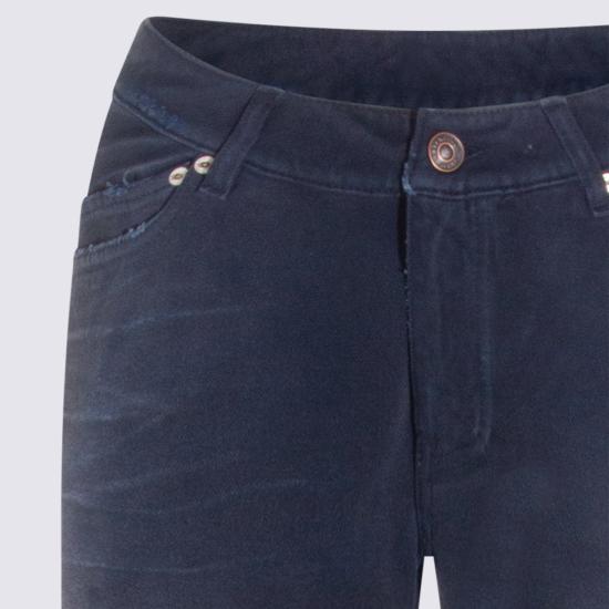 26SS 발렌시아가 커브드 Waist 팬츠 848019 TTW648074 DIRTY DARK BLUE - BALENCIAGA