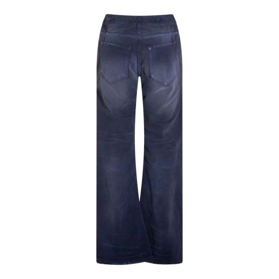 26SS 발렌시아가 커브드 Waist 팬츠 848019 TTW648074 DIRTY DARK BLUE - BALENCIAGA