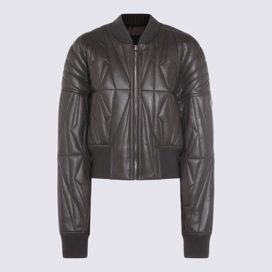 26SS 릭오웬스 몽클레어 가죽 자켓 MU01F1A11 M8116828 DARK DUST - RICK OWENS MONCLER