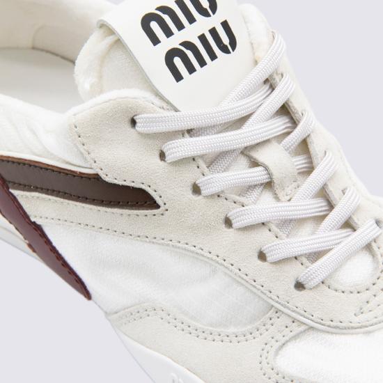 26SS 미우미우 스니커즈 5E428EFA005 71LF0X97 BIANCO AMARANTO - MIU MIU