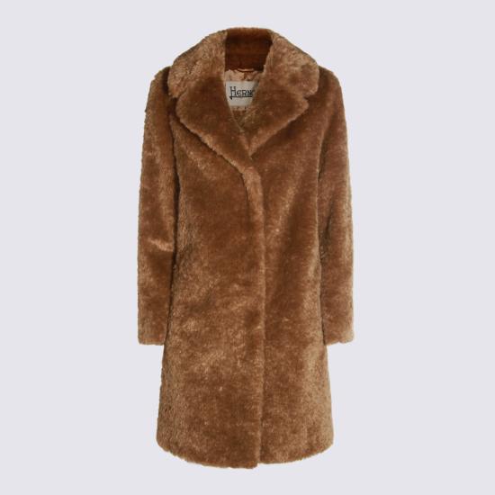 25FW 에르노 컬리 얼터너티브 퍼 코트 GC000503D 124212000 Sabbia
