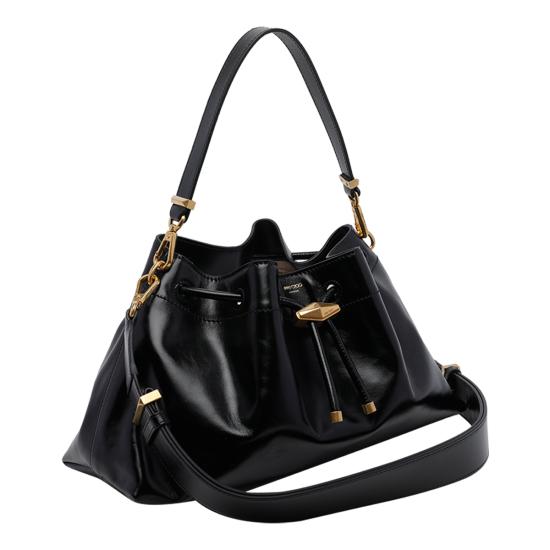 26FW 지미추 숄더백 BON BON BCKT E W GUVBLACK GOLD Black - JIMMY CHOO