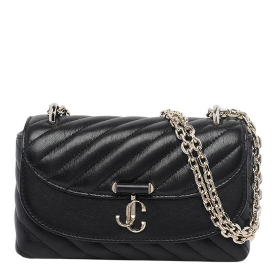 26FW 지미추 크로스백 AVN CURVE XBODY S HBUBLACK SHINY GOLD Black