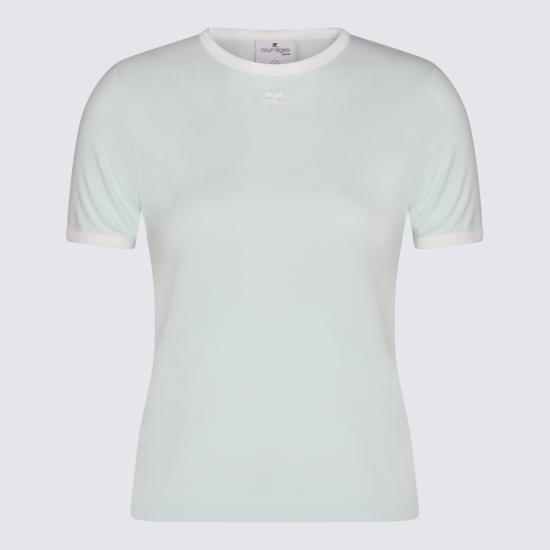 26SS 쿠레쥬 반팔 티셔츠 125JTS017 JS0203B216 LIGHT MINT HERITAGE WHITE