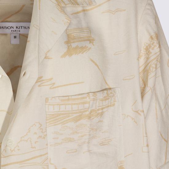 26SS 메종키츠네 반팔 셔츠 QM00404 WW91030522 NOBLE BEIGE STRAW - MAISON KITSUNE