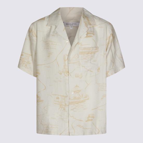 26SS 메종키츠네 반팔 셔츠 QM00404 WW91030522 NOBLE BEIGE STRAW