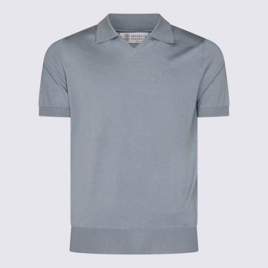 26SS 브루넬로 쿠치넬리 폴로 티셔츠 M29800145 CMM56 LIGHT BLUE