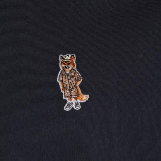 26SS 메종키츠네 드레스드 폭스 컴포트 티셔츠 QM00101 KJ70250422 SHADOW BLUE - MAISON KITSUNE