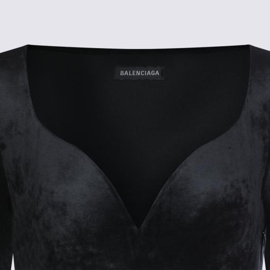 26SS 발렌시아가 스윗하트 드레스 857335 TTV071000 Black - BALENCIAGA