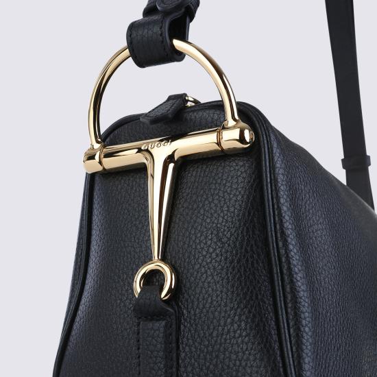 26SS 구찌 하프 홀스빗 미디엄 숄더백 860787 AAFDM1000 Black - GUCCI