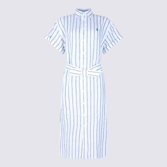 26SS 폴로 랄프로렌 미디 원피스 211965843 501 WHITE ROYAL