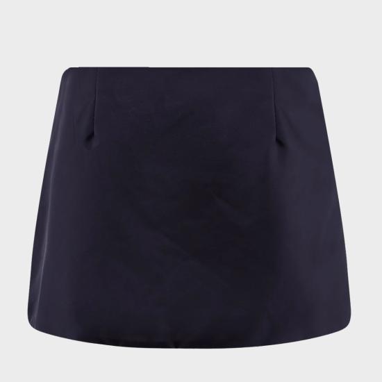 26SS 미우미우 테크니컬 가자르 및 플리스 스커트 MG2583SOOO 181AF0008 BLEU - MIU MIU