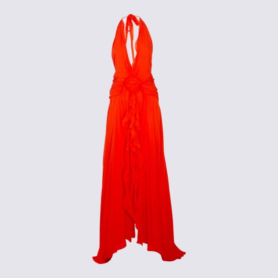 26SS 블루마린 롱 원피스 P622A803A N0216 ORANGE FLAME - BLUMARINE