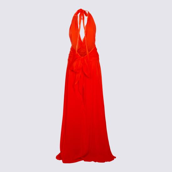 26SS 블루마린 롱 원피스 P622A803A N0216 ORANGE FLAME - BLUMARINE