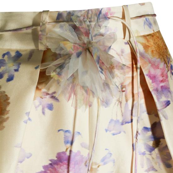 26SS 짐머만 숏 스커트 7922AS261 CRDA CREAM DAHLIA - ZIMMERMANN