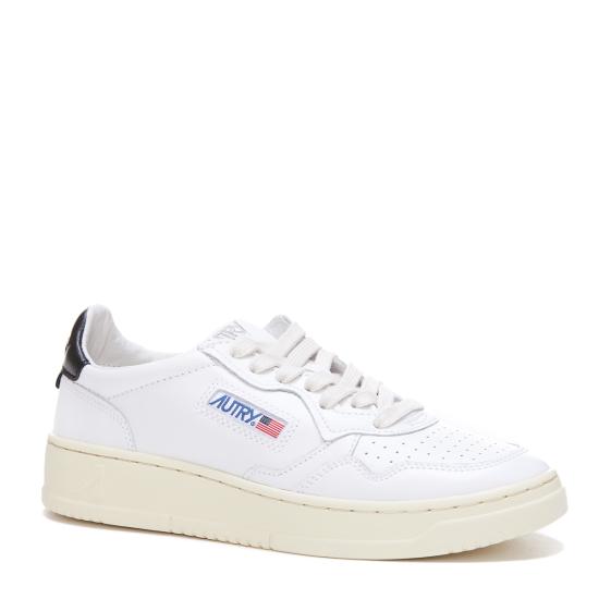 26SS 오트리 메달리스트 로우 AULW LL22 LEAT LEAT WHT BLACK - AUTRY