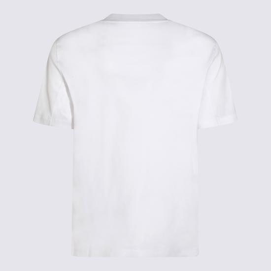 26SS 브루넬로 쿠치넬리 크루넥 프린트 코튼 저지 티셔츠 M0B138517 CFC06 White - BRUNELLO CUCINELLI