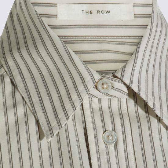 26SS 더로우 Gavina 셔츠 10477 W4450LBB LIGHT BEIGE BLACK - THE ROW