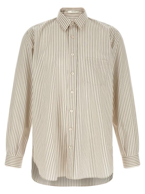 26SS 더로우 Gavina 셔츠 10477 W4450LBB LIGHT BEIGE BLACK