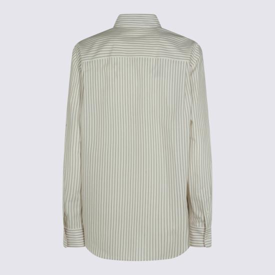 26SS 더로우 Gavina 셔츠 10477 W4450LBB LIGHT BEIGE BLACK - THE ROW