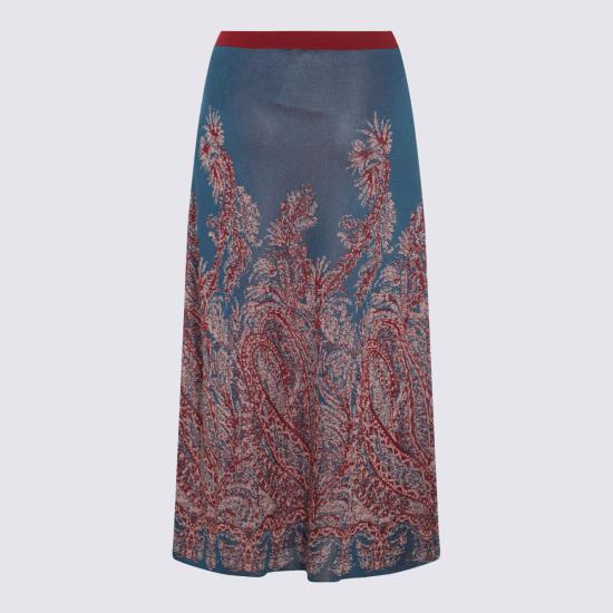 25FW 에트로 롱 스커트 WRKB0050 AQ167X0883 AUBERGINE MIX - ETRO
