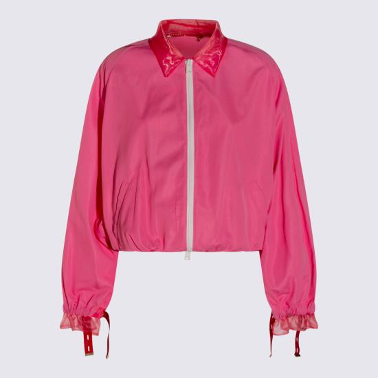 26SS 펜디 테크니컬 비스코스 보머 블루종 FJ7711 AW9BF1W0E AZALEA - FENDI