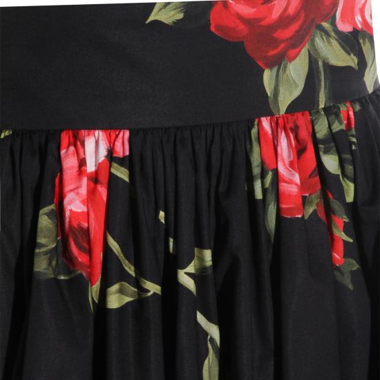26SS 돌체앤가바나 로즈 부케 프린트 숏 스커트 F4CB1T HS5UTHN5ZN ROSE F DO NERO - DOLCE & GABBANA