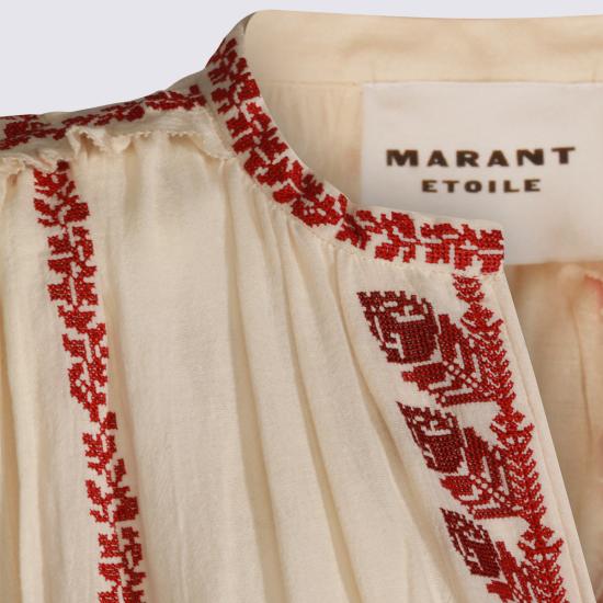 26SS 이자벨마랑에뚜왈 롱 원피스 26PRO1050FA D1J16EBERD BEIGE RED - ISABEL MARANT ETOILE