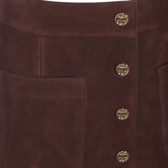 25FW 셀린느 미디 스커트 RJ04P712K 19KO CACAO - CELINE