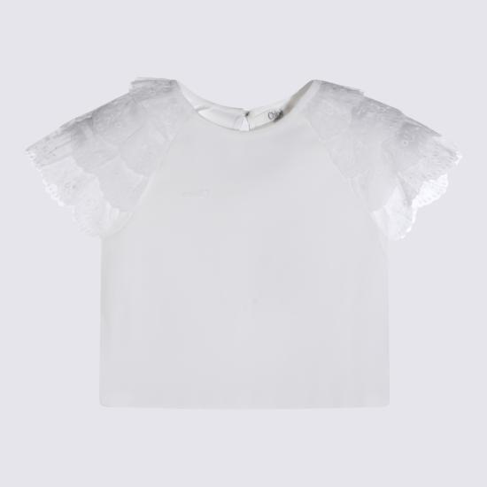 26SS [키즈] 끌로에 티셔츠 C20853 117 Bianco sporco