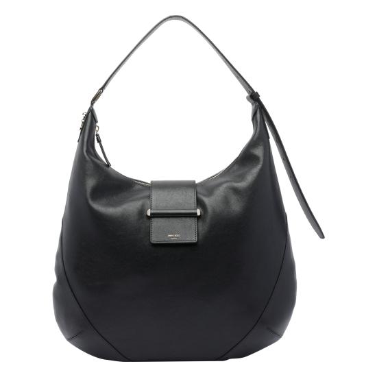 26FW 지미추 숄더백 BAR HOBO M BKLBLACK SHINY GOLD Black