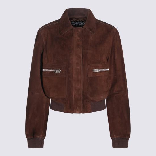 26SS 톰포드 가죽 자켓 CSL794 LEX417EBB Brown