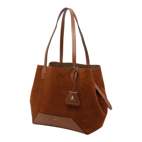 26FW 지미추 숄더백 DIAMOND TOTE M SUETAN GOLD Brown - JIMMY CHOO