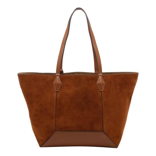 26FW 지미추 숄더백 DIAMOND TOTE M SUETAN GOLD Brown - JIMMY CHOO