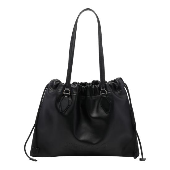 26FW 지미추 숄더백 DRAWSTRING TOTE M ZKPBLACK LIGHT GOLD Black