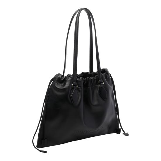 26FW 지미추 숄더백 DRAWSTRING TOTE M ZKPBLACK LIGHT GOLD Black - JIMMY CHOO