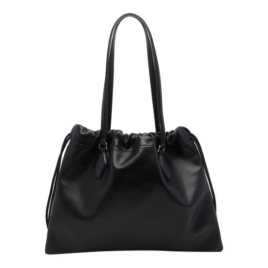 26FW 지미추 숄더백 DRAWSTRING TOTE M ZKPBLACK LIGHT GOLD Black - JIMMY CHOO