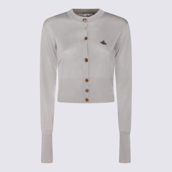26SS 비비안웨스트우드 베아 크롭드 가디건 1803002U Y001AP403 LIGHT GREY - VIVIENNE WESTWOOD
