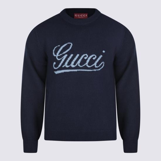 26SS 구찌 인타르시아 울 스웨터 795347 XKD744071 NAVY - GUCCI