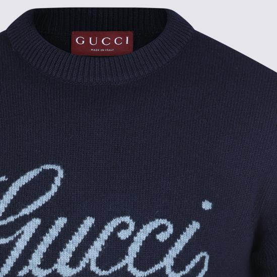 26SS 구찌 인타르시아 울 스웨터 795347 XKD744071 NAVY - GUCCI