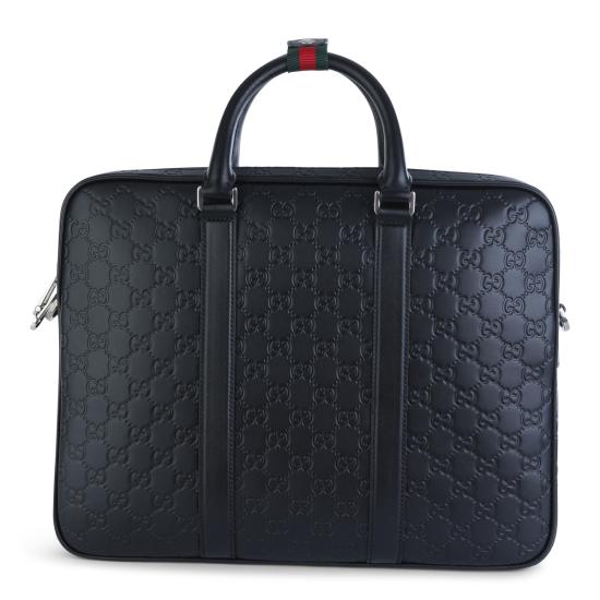 26SS 구찌 GG 엠블럼 라지 브리프케이스 850222 AAFOM1053 BLACK - GUCCI