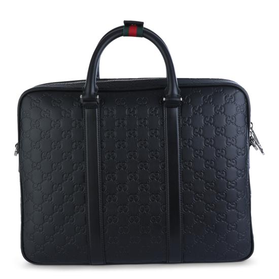 26SS 구찌 GG 엠블럼 라지 브리프케이스 850222 AAFOM1053 BLACK