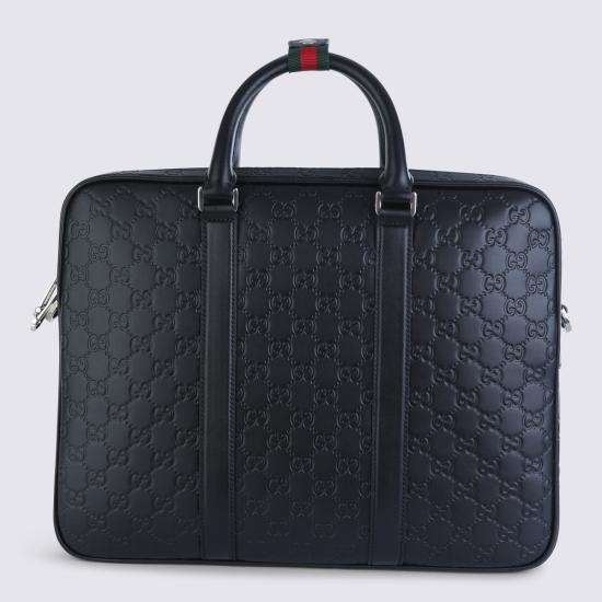 26SS 구찌 GG 엠블럼 라지 브리프케이스 850222 AAFOM1053 BLACK - GUCCI