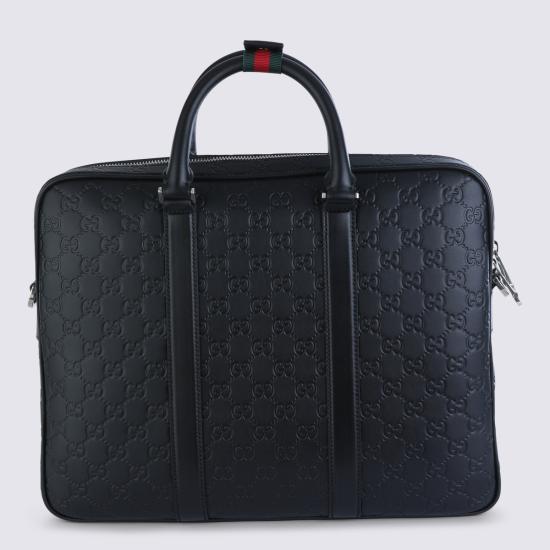26SS 구찌 GG 엠블럼 라지 브리프케이스 850222 AAFOM1053 BLACK - GUCCI
