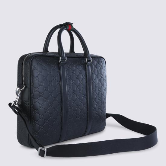 26SS 구찌 GG 엠블럼 라지 브리프케이스 850222 AAFOM1053 BLACK - GUCCI