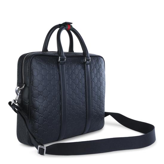 26SS 구찌 GG 엠블럼 라지 브리프케이스 850222 AAFOM1053 BLACK - GUCCI