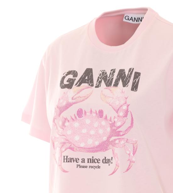 26FW 가니 반팔 티셔츠 A1050197 868 White - GANNI