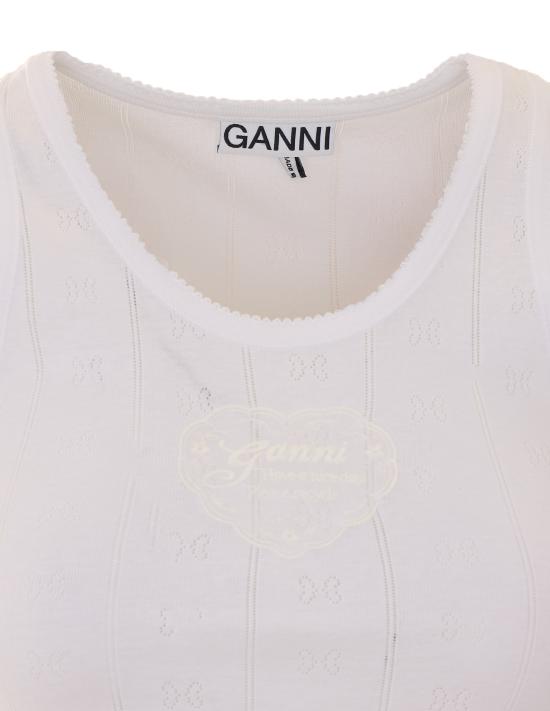 26FW 가니 민소매 티셔츠 A1040450 151 WHITE - GANNI