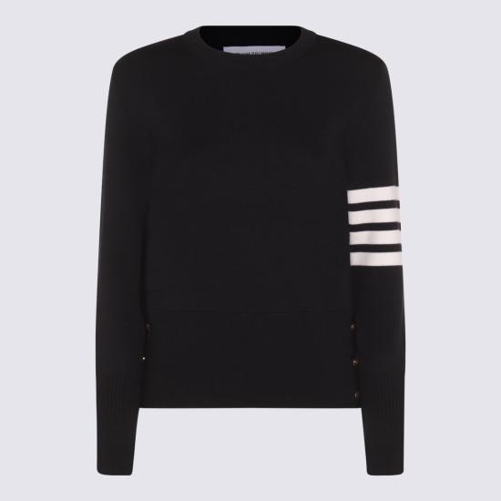 26SS 톰브라운 울 밀라노 스티치 클래식 4바 풀오버 니트 FKA239A 00014415 Navy